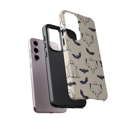 Halloween Phone Case, Ghosts and Bats, Cute Phone Cover, Spooky Accessories, Fall Decor, Gifts for Her, Halloween Party - MaisonThreadory