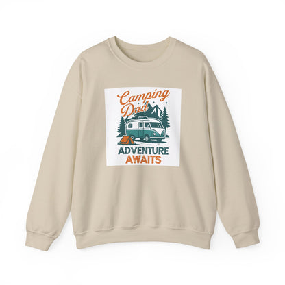 Unisex Camping Adventure Sweatshirt, Cozy Outdoor Apparel, Gift for Dads, Camping Enthusiasts, Father's Day, Weekend Getaway - MaisonThreadory