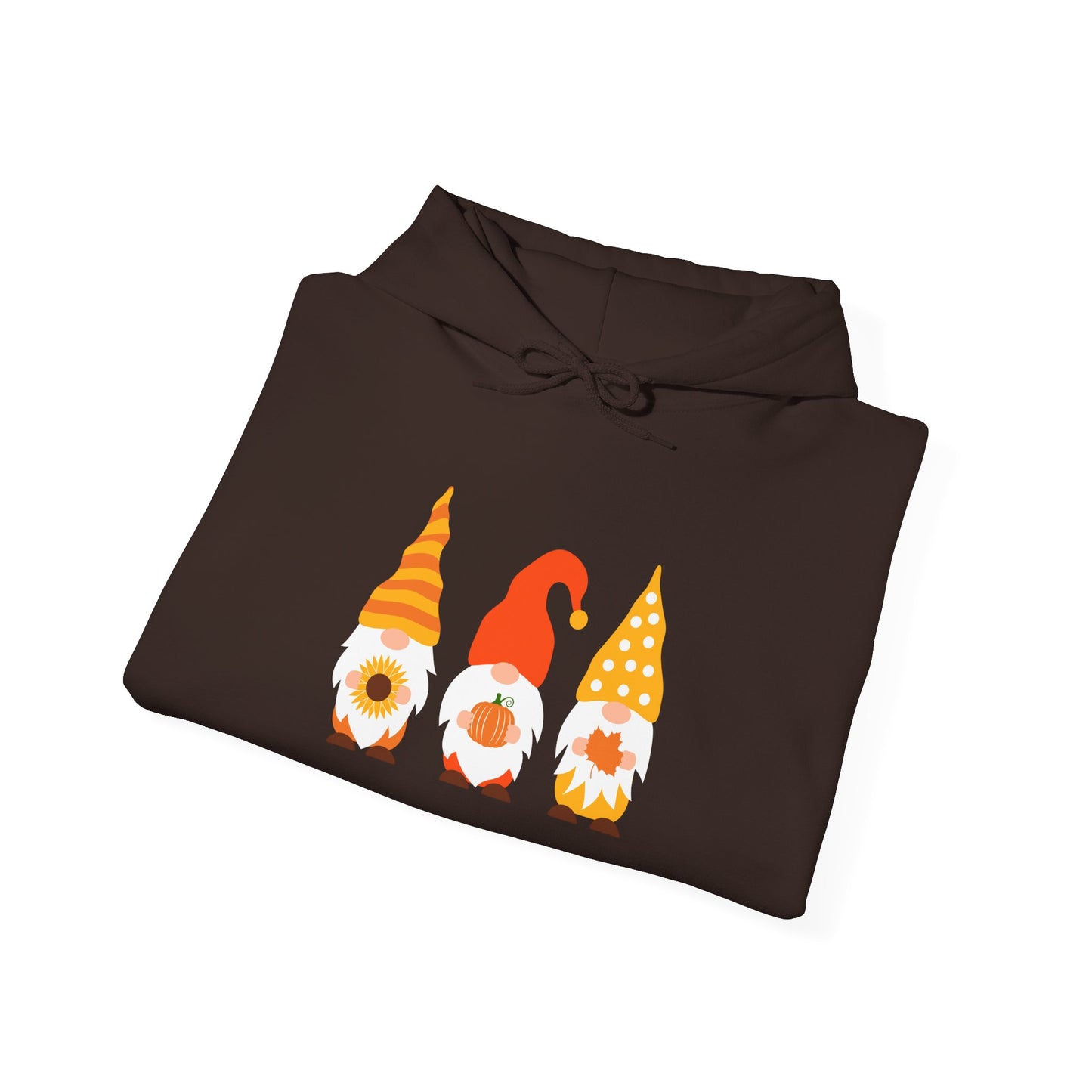 Gnome-Themed Unisex Hoodie: Cozy Fall Sweatshirt, Autumn Style, Perfect for Thanksgiving, Gift for Gnome Lovers, Seasonal Apparel