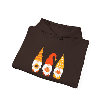 Gnome-Themed Unisex Hoodie: Cozy Fall Sweatshirt, Autumn Style, Perfect for Thanksgiving, Gift for Gnome Lovers, Seasonal Apparel
