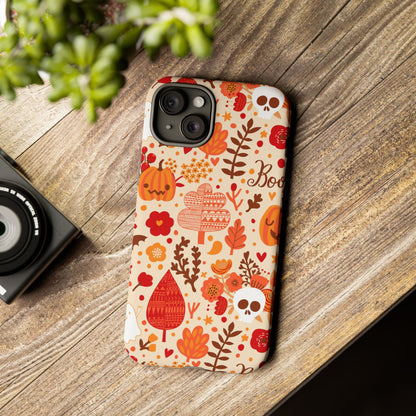 Autumn Phone Case - Cozy Fall Vibes, Pumpkin Decor, Halloween Gift, Floral Design, Seasonal Aesthetic