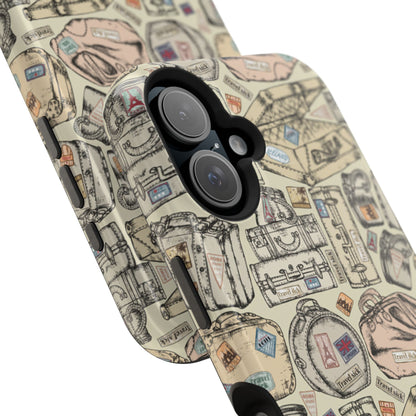Travel-Inspired Magnetic Tough Cases, Unique Phone Accessories, Perfect for Adventurers, Great Gift for Travelers or Holidays