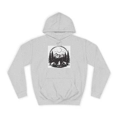 Nature-Inspired Unisex College Hoodie | Camping, Adventure, Outdoor Lover Gift, Cozy Pullover, College Apparel - MaisonThreadory