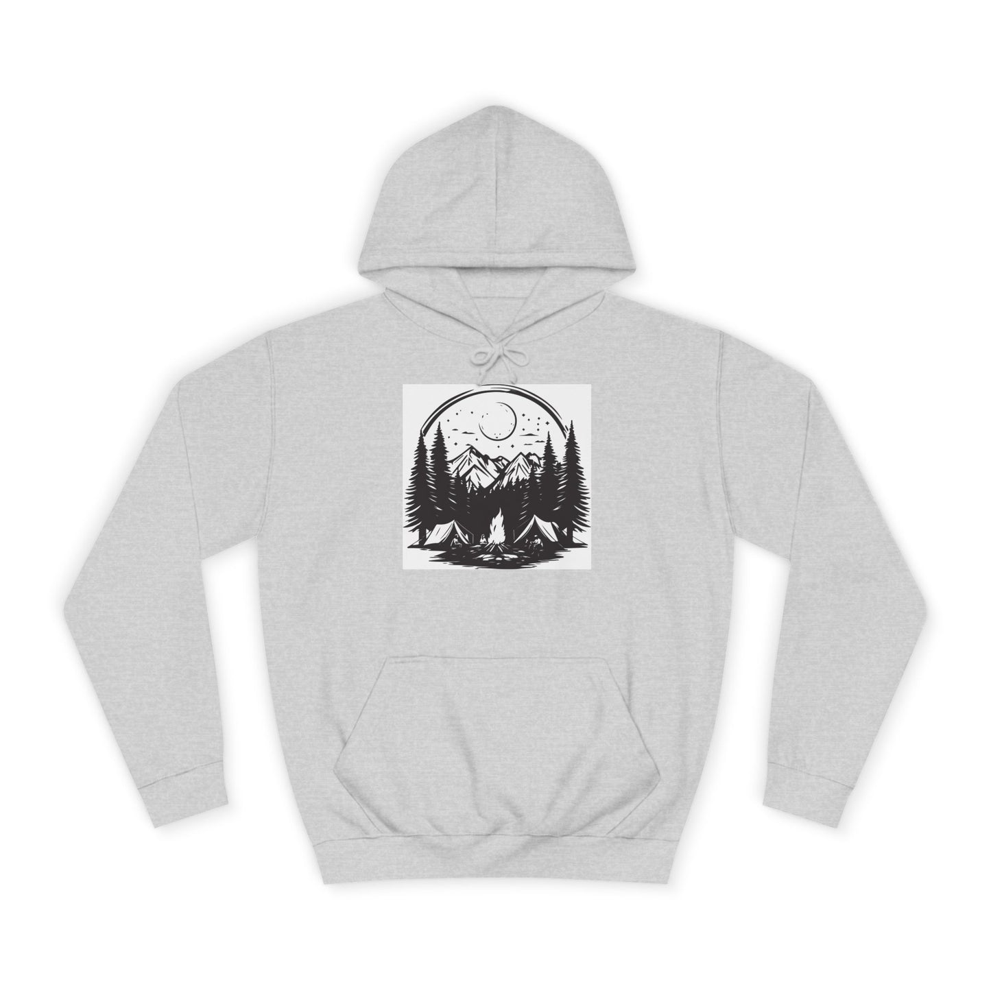 Nature-Inspired Unisex College Hoodie | Camping, Adventure, Outdoor Lover Gift, Cozy Pullover, College Apparel - MaisonThreadory