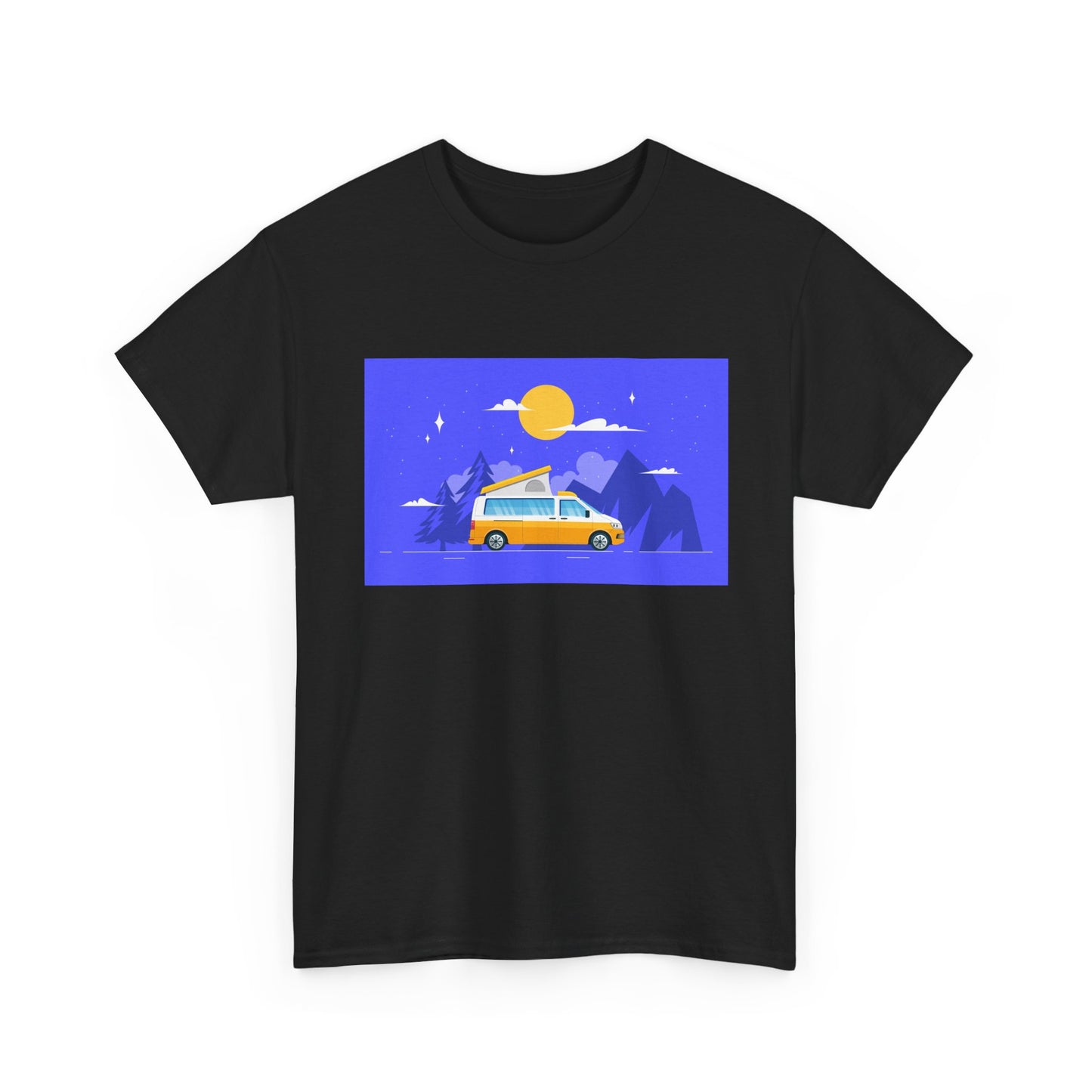 Vintage Van Adventure Tee, Unisex Heavy Cotton Tee, Summer Road Trip Shirt, Camping T-Shirt, Travel Gift, Outdoor Enthusiasts - MaisonThreadory