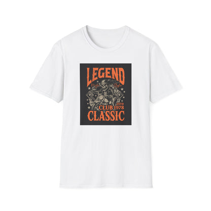 Legend Club Unisex Softstyle T-Shirt - Vintage Retro Graphic Tee, Men Women Hipster Fashion Top, Urban Streetwear, Music Festival Shirt,