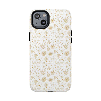 Festive Snowflake Phone Cases for Winter, Holiday Gift, Sleek Design, Winter Accessories, Durable Protection - MaisonThreadory