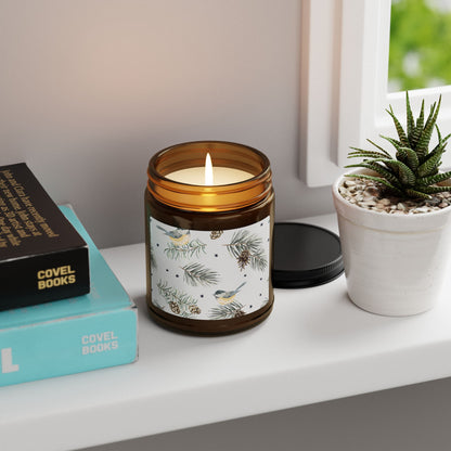Soy Candle — Warm Geometric Amber Jar (Scented, Multi-Size)