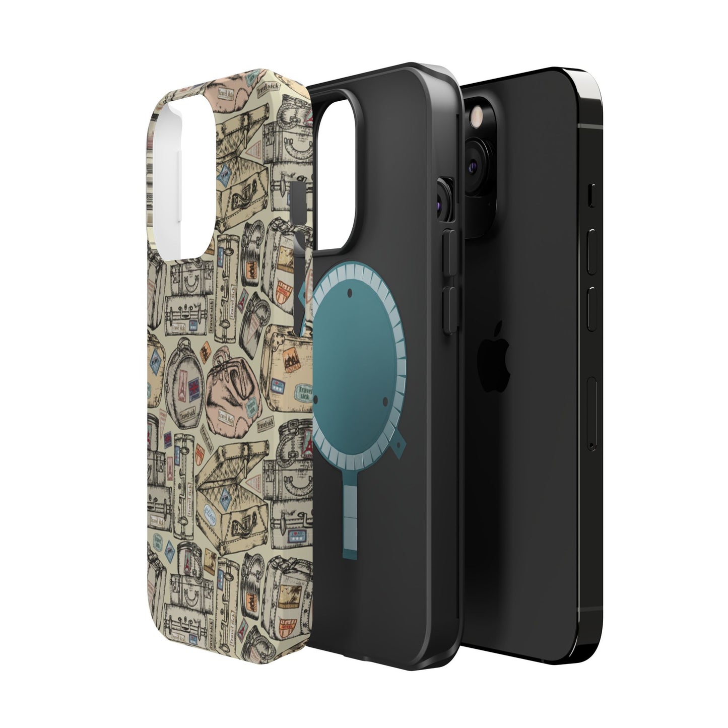 Travel-Inspired Magnetic Tough Cases, Unique Phone Accessories, Perfect for Adventurers, Great Gift for Travelers or Holidays