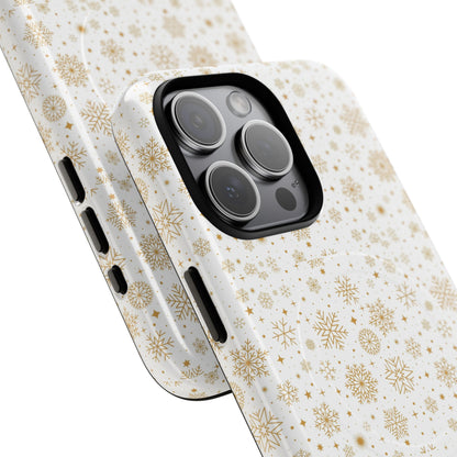 Festive Snowflake Phone Cases for Winter, Holiday Gift, Sleek Design, Winter Accessories, Durable Protection - MaisonThreadory