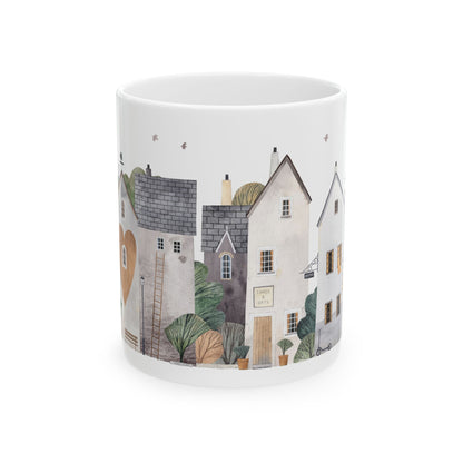 Charming Ceramic Mug, Cozy Home Vibe, Perfect for Gifts, Tea Lovers, Housewarming, Coffee Lovers, Home Decor
