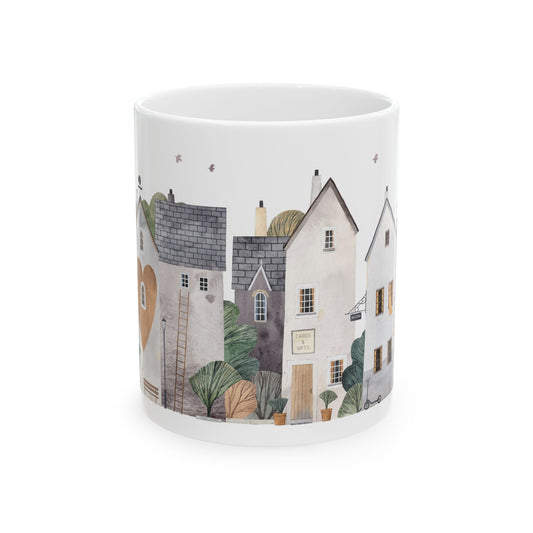 Charming Ceramic Mug, Cozy Home Vibe, Perfect for Gifts, Tea Lovers, Housewarming, Coffee Lovers, Home Decor