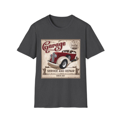 Vintage Garage Service T-Shirt, Car Lover Gift, Classic Auto Enthusiast Tee, Dad Father's Day Gift, Retro Automotive Apparel