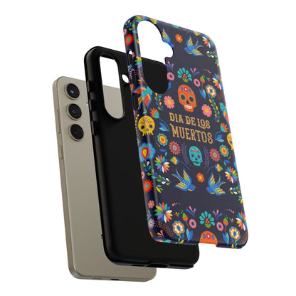 Colorful Dia de los Muertos Phone Case, Skull Design, Floral Phone Cover, Sugar Skull Accessories, Day of the Dead Gift