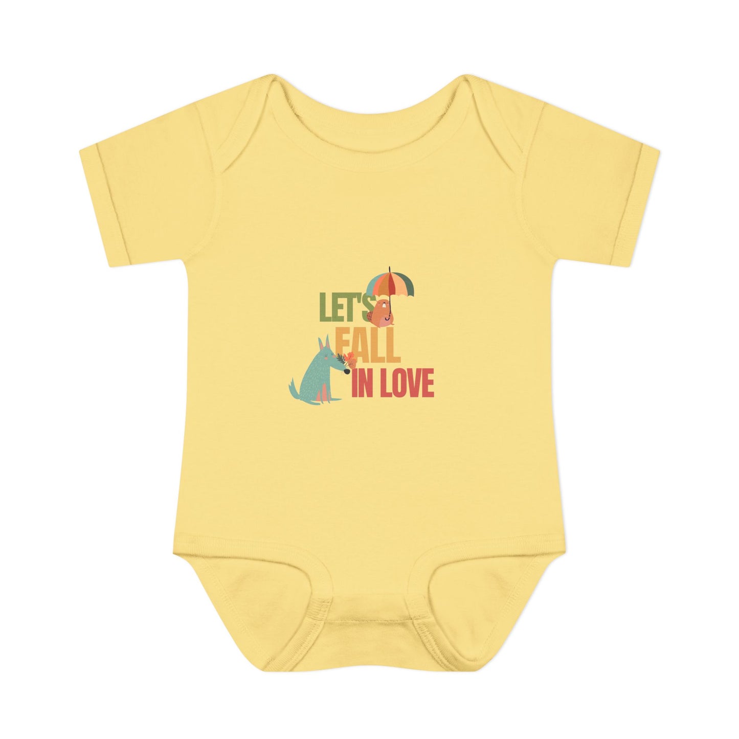 Autumn Baby Bodysuit - Let's Fall in Love, Cute Infant Outfit, Seasonal Gift, Baby Shower Present, Little One's Fall Fashion - MaisonThreadory
