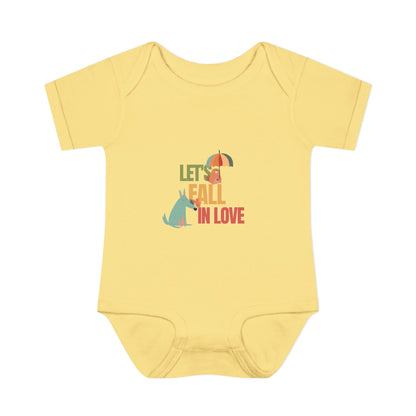 Autumn Baby Bodysuit - Let's Fall in Love, Cute Infant Outfit, Seasonal Gift, Baby Shower Present, Little One's Fall Fashion - MaisonThreadory