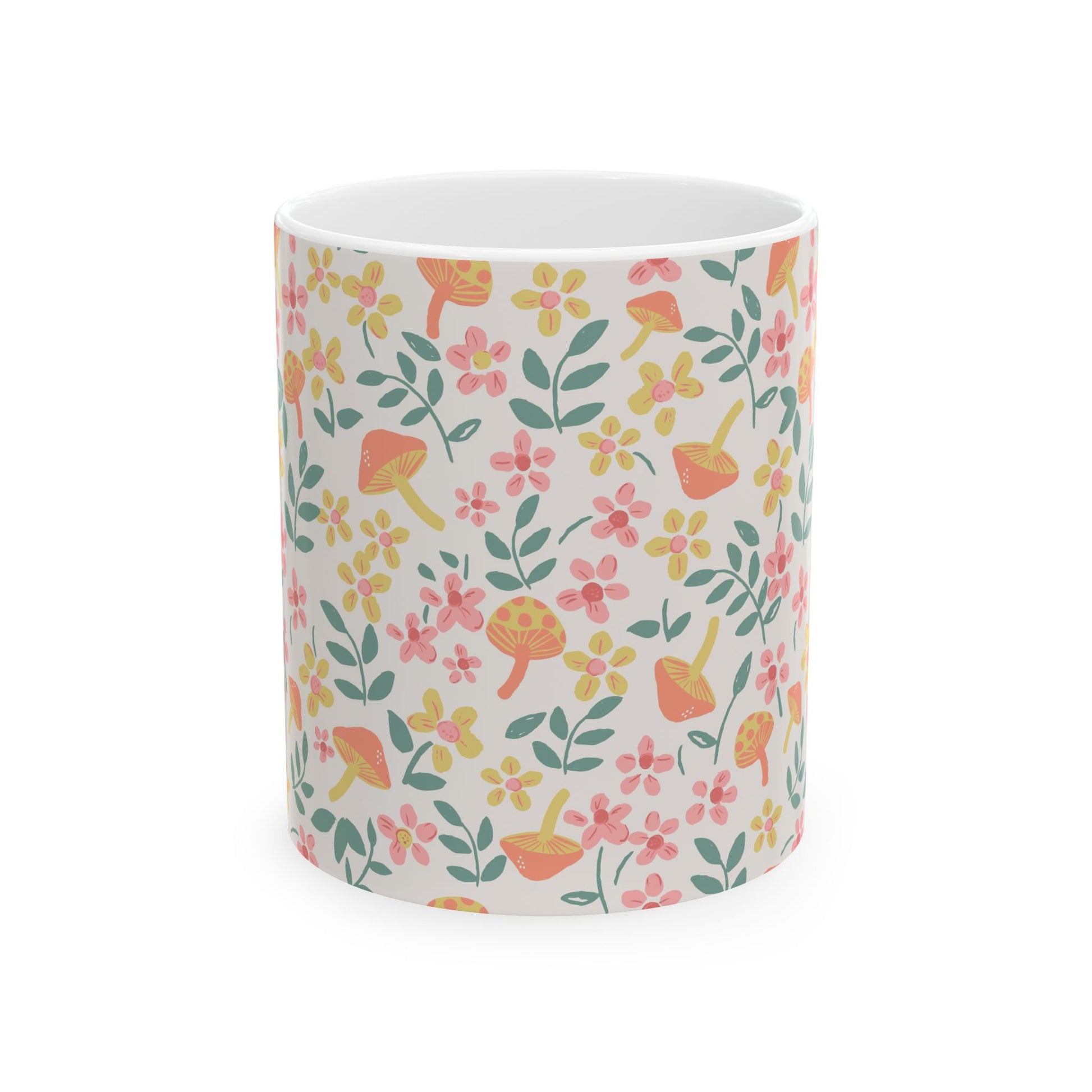 Floral Ceramic Mug: Perfect Gift for Gardening Lovers, Home Decor, Mother's Day, Coffee and Tea Enthusiasts, Spring Celebrations - MaisonThreadory