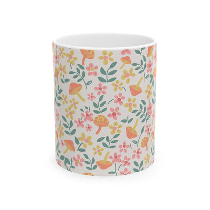 Floral Ceramic Mug: Perfect Gift for Gardening Lovers, Home Decor, Mother's Day, Coffee and Tea Enthusiasts, Spring Celebrations - MaisonThreadory