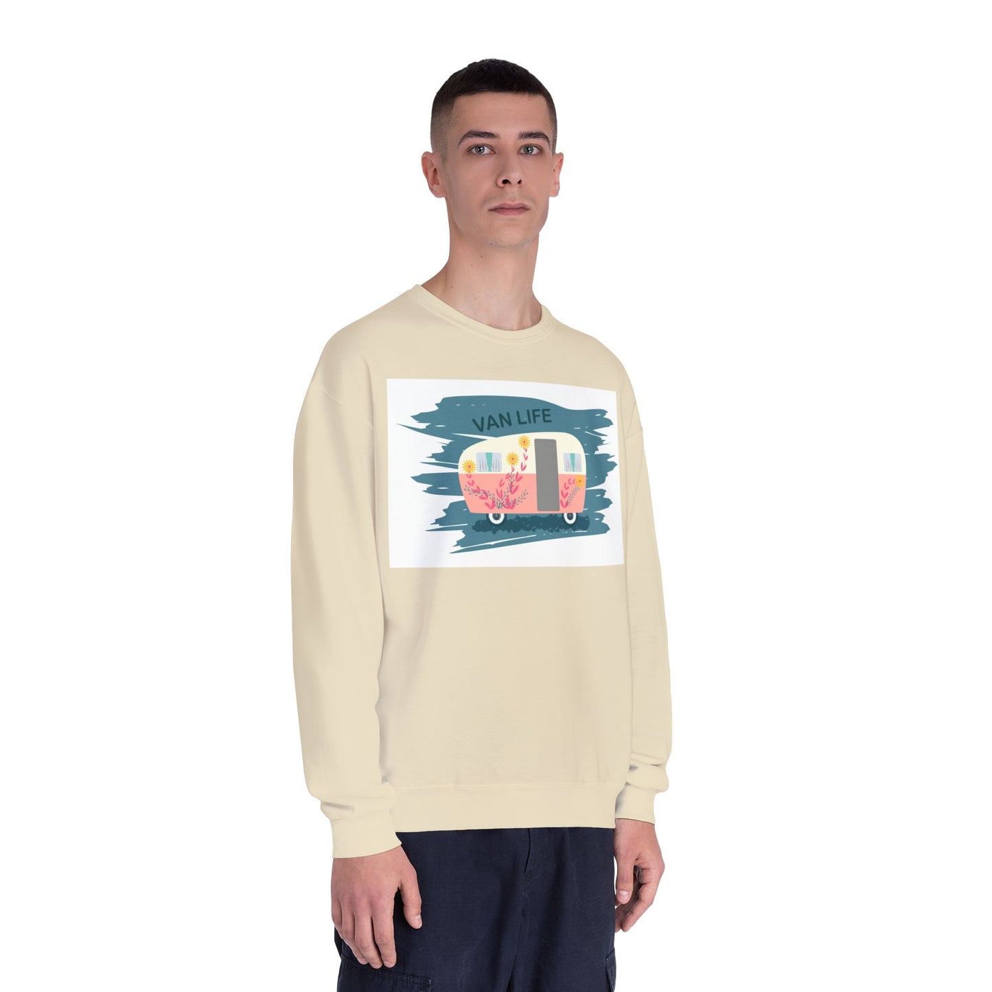 Van Life Sweatshirt, Cozy Crewneck for Adventure Lovers, Travel Apparel for Road Trips, Perfect Gift for Campers & Van Enthusiasts - MaisonThreadory