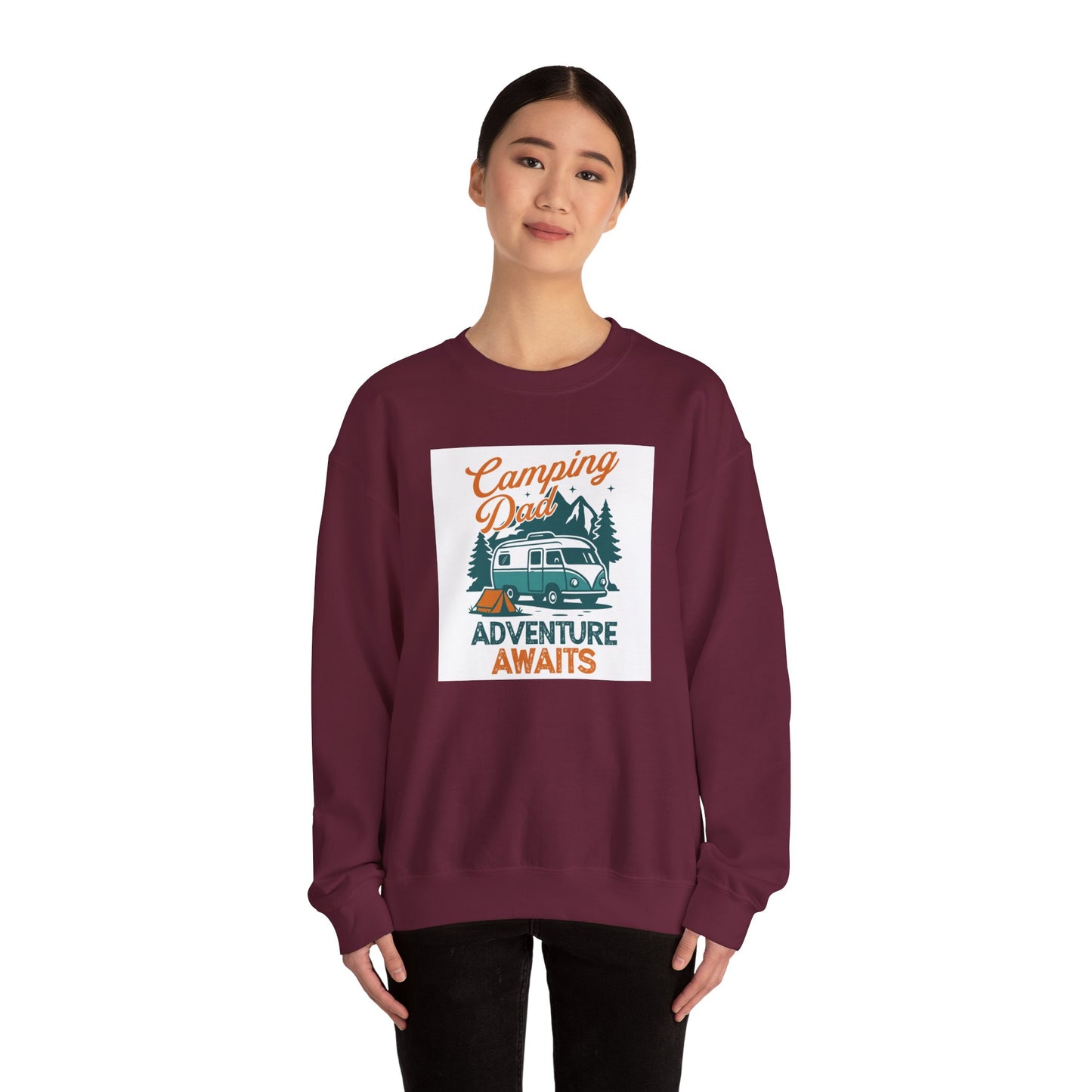 Unisex Camping Adventure Sweatshirt, Cozy Outdoor Apparel, Gift for Dads, Camping Enthusiasts, Father's Day, Weekend Getaway - MaisonThreadory