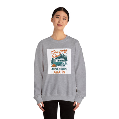 Unisex Camping Adventure Sweatshirt, Cozy Outdoor Apparel, Gift for Dads, Camping Enthusiasts, Father's Day, Weekend Getaway - MaisonThreadory