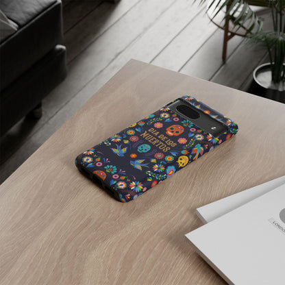 Colorful Dia de los Muertos Phone Case, Skull Design, Floral Phone Cover, Sugar Skull Accessories, Day of the Dead Gift