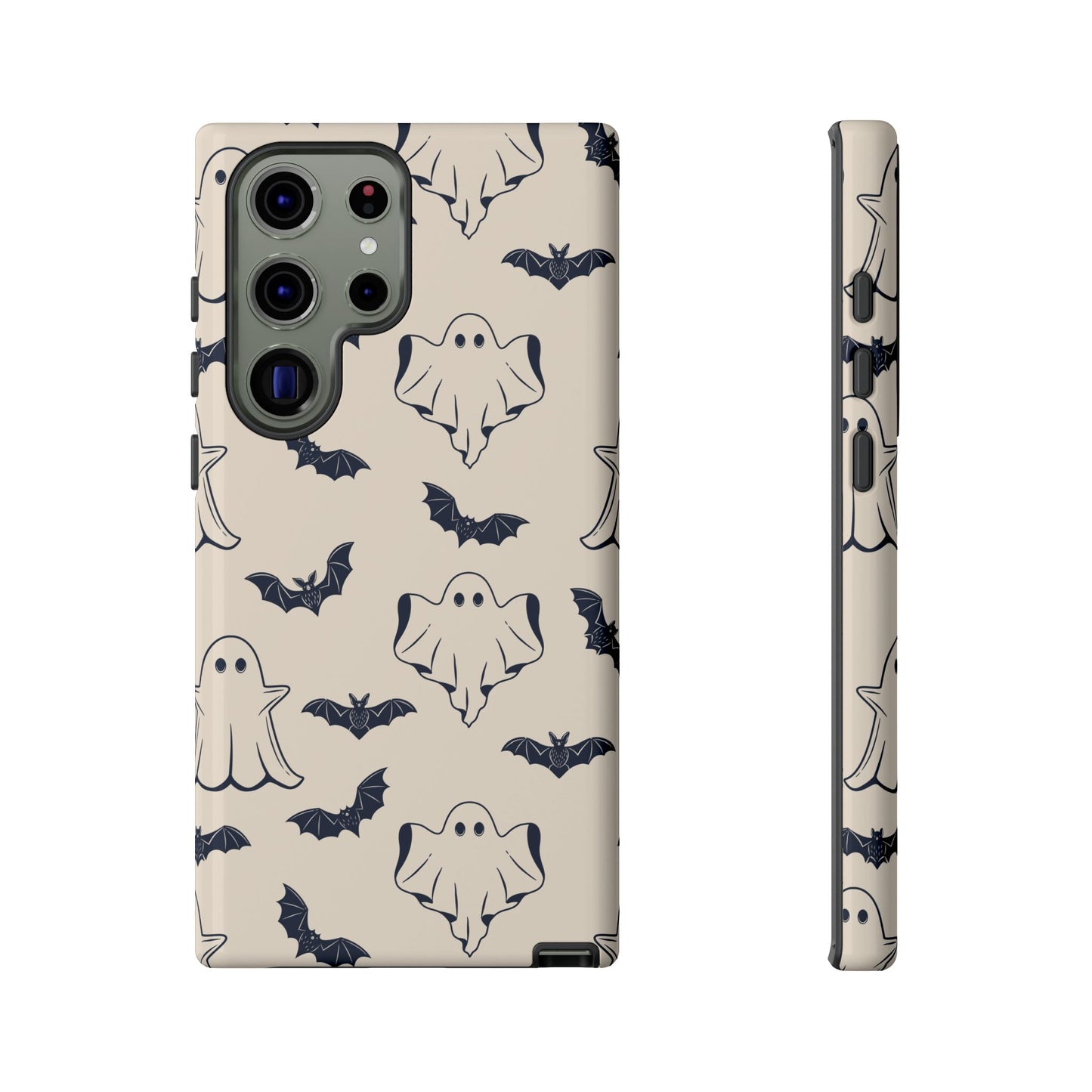 Halloween Phone Case, Ghosts and Bats, Cute Phone Cover, Spooky Accessories, Fall Decor, Gifts for Her, Halloween Party - MaisonThreadory