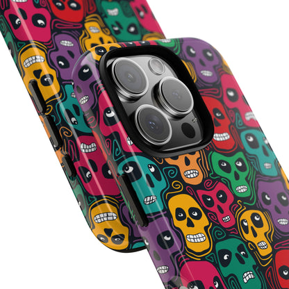 Phone Case, Day of the Dead Tough Case Phone, Mexican Skull Phone Cover, Floral Skeleton Phone Protector, Sugar Skull iPhone Case, Tough