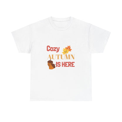 Cozy Autumn T-Shirt | Unisex Fall Tee, Autumn Apparel, Seasonal Shirt, Cute Gift for Fall, Harvest Festival Outfit - MaisonThreadory