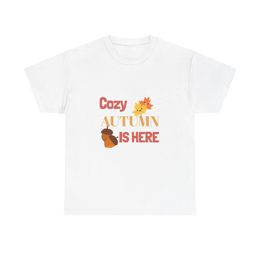 Cozy Autumn T-Shirt | Unisex Fall Tee, Autumn Apparel, Seasonal Shirt, Cute Gift for Fall, Harvest Festival Outfit - MaisonThreadory
