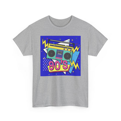 90's Retro Boombox Unisex Heavy Cotton Tee, Nostalgic T-Shirt, 90s Music Apparel, Vintage Style Shirt, Gift for Music Lovers