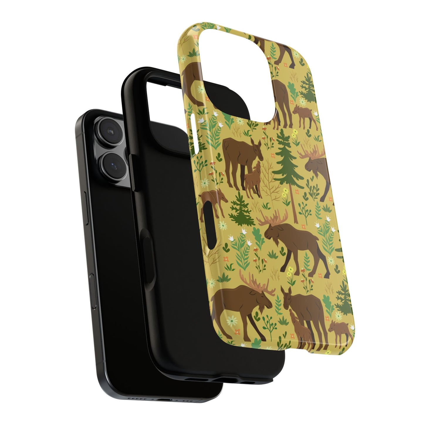Moose Phone Case - Nature Lover's Accessory, Gifts for Outdoorsy Friends, Wildlife Decor, Eco-Friendly Cover, Forest Adventure Gear - MaisonThreadory