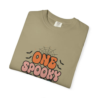 Unisex Halloween T-Shirt, One Spooky Mama Tee, Casual Fall Apparel, Gift for Moms, Halloween Festivities, Spooky Season Shirt