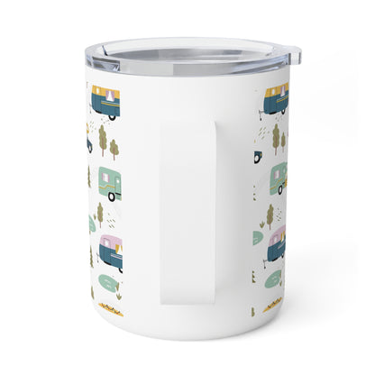Adventure Awaits Insulated Coffee Mug, Travel Mug, Camper Coffee Cup, Road Trip Gift, Nature Lover's Mug - MaisonThreadory