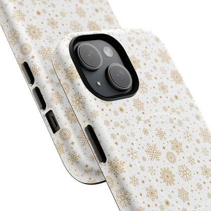 Festive Snowflake Phone Cases for Winter, Holiday Gift, Sleek Design, Winter Accessories, Durable Protection - MaisonThreadory