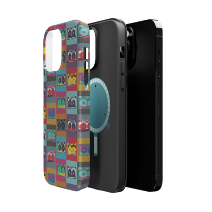 Retro Cassette Tape Phone Case, Vintage Style Tough Case, Music Lover Gift, Funky Tech Accessory, Fun Phone Cover