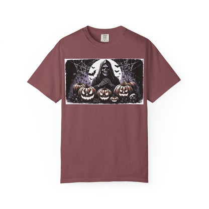 Spooky Halloween T-shirt, Unisex Graphic Tee, Ghostly Apparel, Fall Fashion, Pumpkin Shirt, Halloween Costume Top