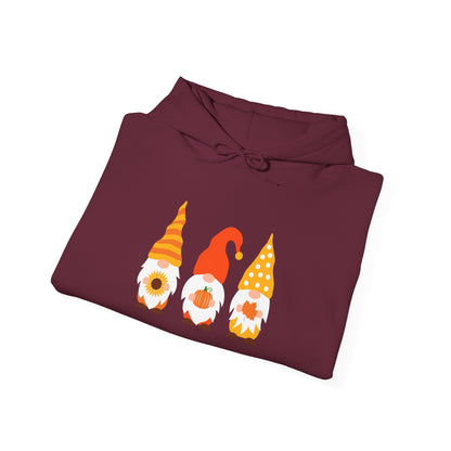 Gnome-Themed Unisex Hoodie: Cozy Fall Sweatshirt, Autumn Style, Perfect for Thanksgiving, Gift for Gnome Lovers, Seasonal Apparel