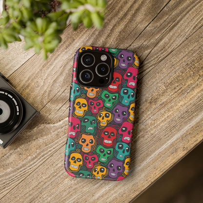Phone Case, Day of the Dead Tough Case Phone, Mexican Skull Phone Cover, Floral Skeleton Phone Protector, Sugar Skull iPhone Case, Tough