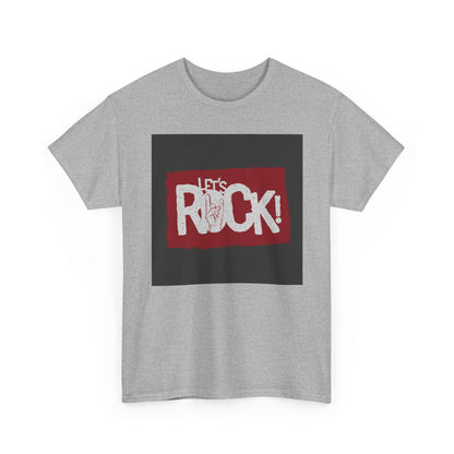 Let's Rock! Unisex Heavy Cotton Tee | Casual Music Apparel, Gift for Music Lovers, Concert Outfit, Rock Band Merchandise, Everyday Wear