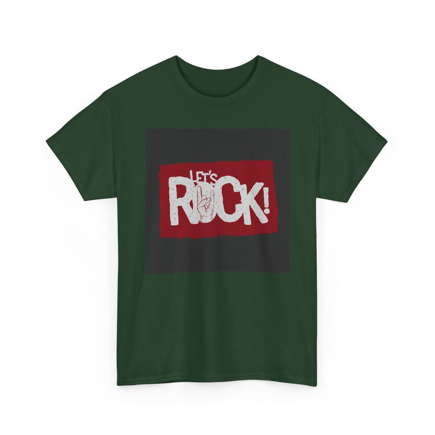 Let's Rock! Unisex Heavy Cotton Tee | Casual Music Apparel, Gift for Music Lovers, Concert Outfit, Rock Band Merchandise, Everyday Wear