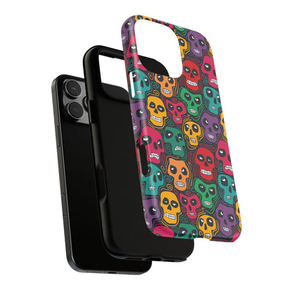 Phone Case, Day of the Dead Tough Case Phone, Mexican Skull Phone Cover, Floral Skeleton Phone Protector, Sugar Skull iPhone Case, Tough