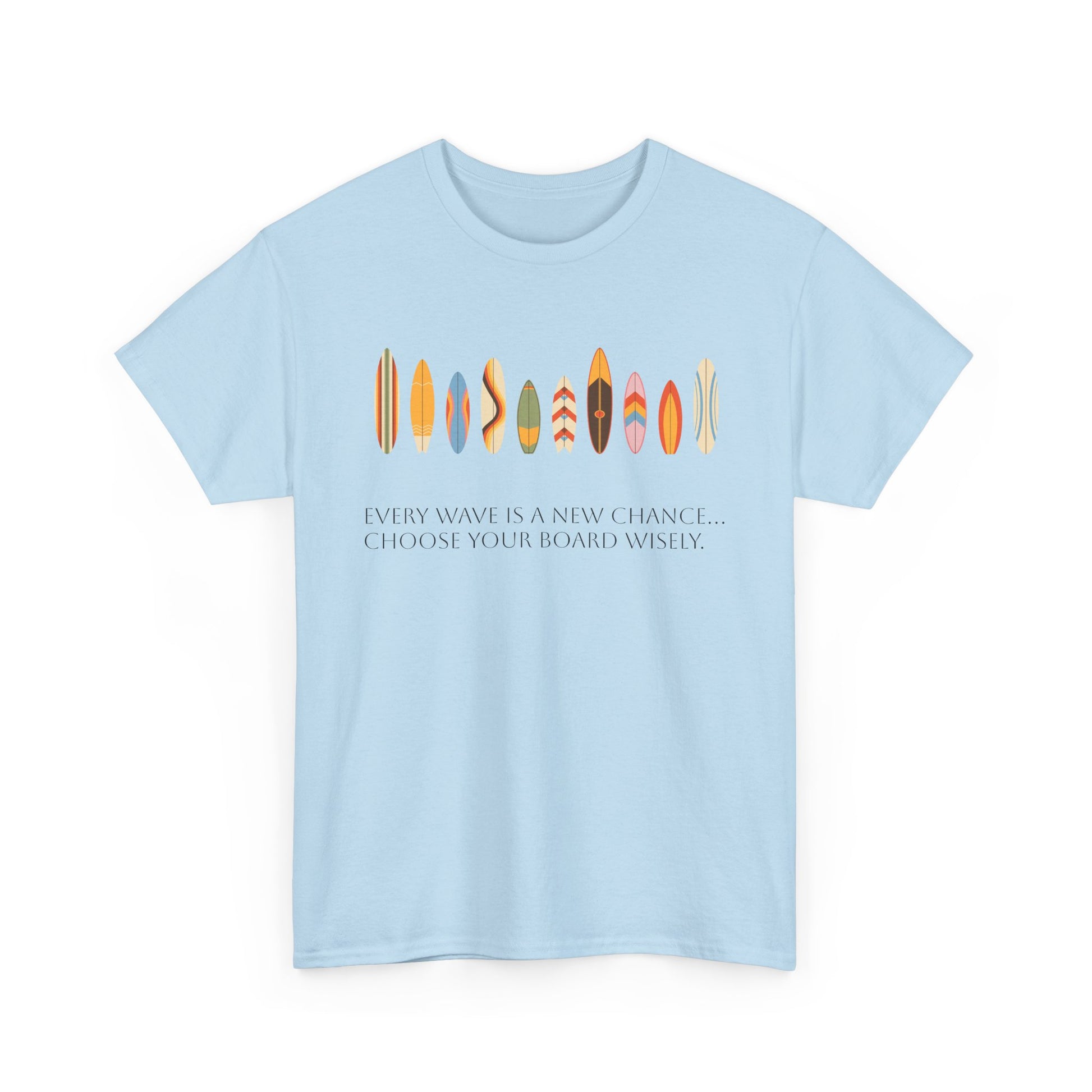 Surf Vibes Unisex Heavy Cotton Tee | Chill Beachwear, Casual Summer Shirt, Gift for Surf Lovers, Vacation Outfit, Everyday Wear - MaisonThreadory