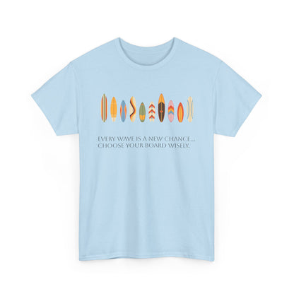 Surf Vibes Unisex Heavy Cotton Tee | Chill Beachwear, Casual Summer Shirt, Gift for Surf Lovers, Vacation Outfit, Everyday Wear - MaisonThreadory