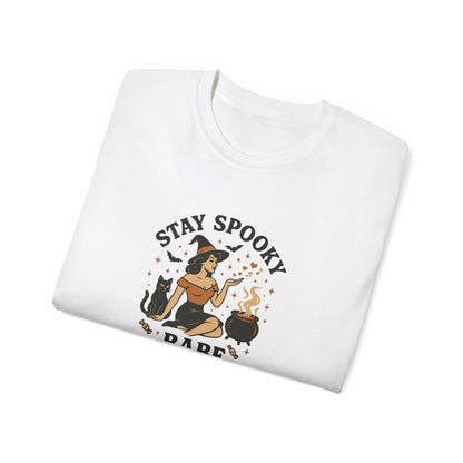 Spooky Halloween Unisex Tee, Stay Spooky Babe Shirt, Plus Size Halloween T-Shirt, Cute Witch Tee, Fall Festive Apparel