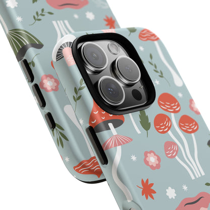Whimsical Mushroom Phone Case, Cute Floral Smartphone Cover, Unique Gift for Nature Lovers, Trendy Tech Accessory, Eco-friendly Case