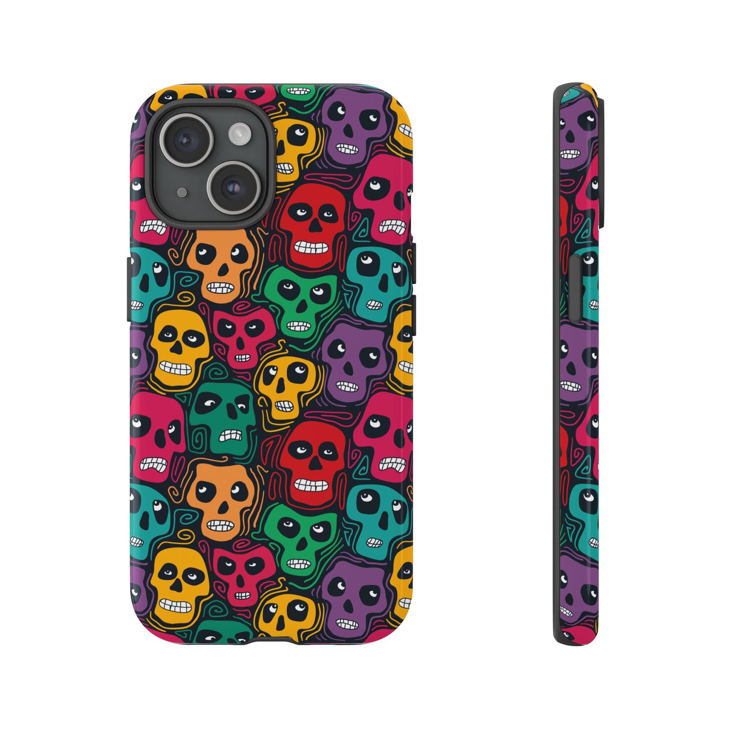 Phone Case, Day of the Dead Tough Case Phone, Mexican Skull Phone Cover, Floral Skeleton Phone Protector, Sugar Skull iPhone Case, Tough