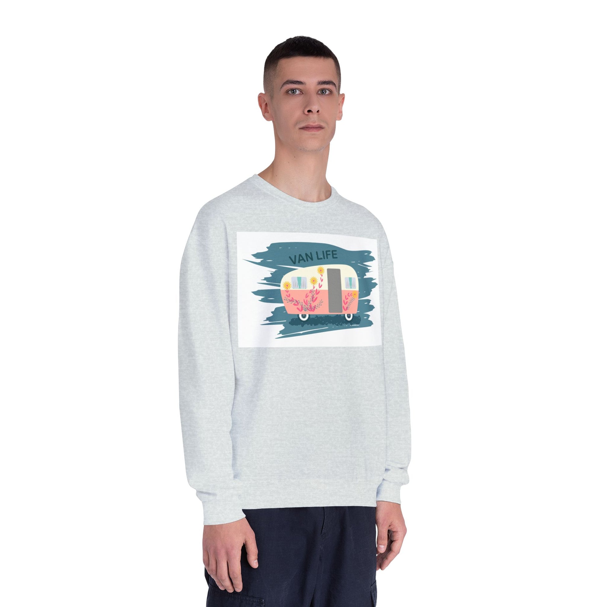 Van Life Sweatshirt, Cozy Crewneck for Adventure Lovers, Travel Apparel for Road Trips, Perfect Gift for Campers & Van Enthusiasts - MaisonThreadory