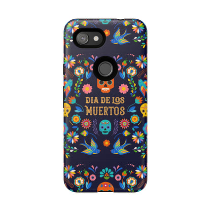 Colorful Dia de los Muertos Phone Case, Skull Design, Floral Phone Cover, Sugar Skull Accessories, Day of the Dead Gift