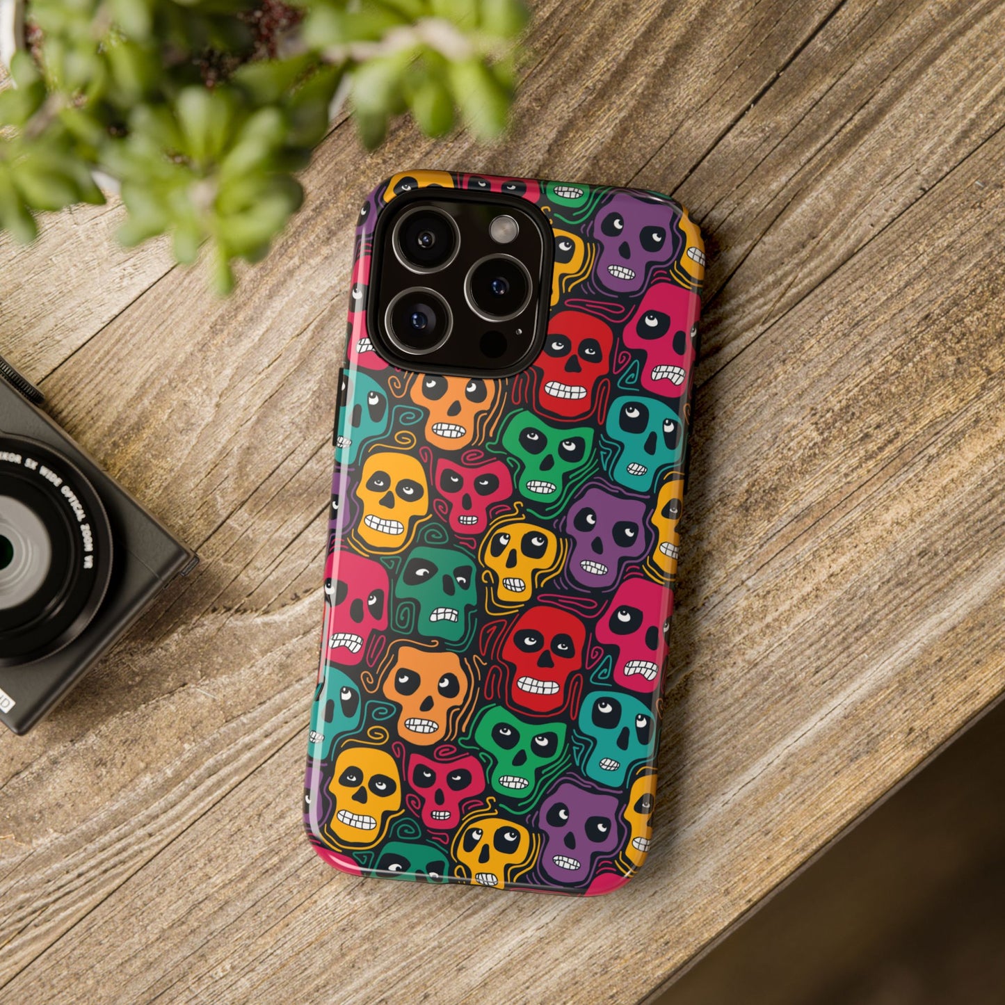 Phone Case, Day of the Dead Tough Case Phone, Mexican Skull Phone Cover, Floral Skeleton Phone Protector, Sugar Skull iPhone Case, Tough